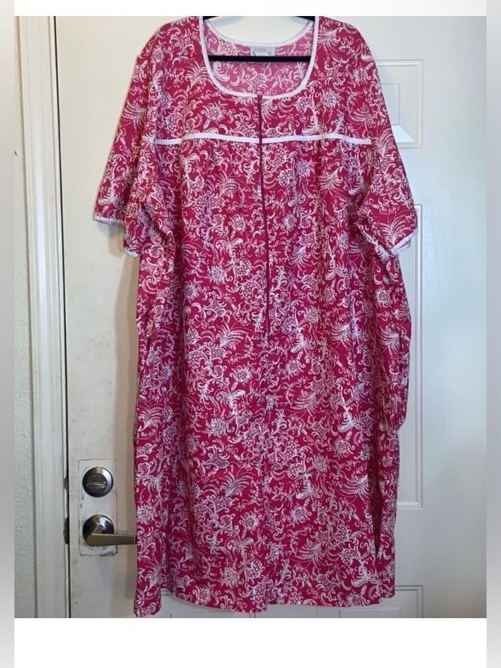 Lasting Comfort House Dress Muumuu Vintage Pink Floral Nightshirt Plus Size 4X